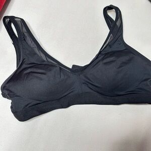 Warner’s Bra Bralette Mesh Black Straps Wireless Small 3509